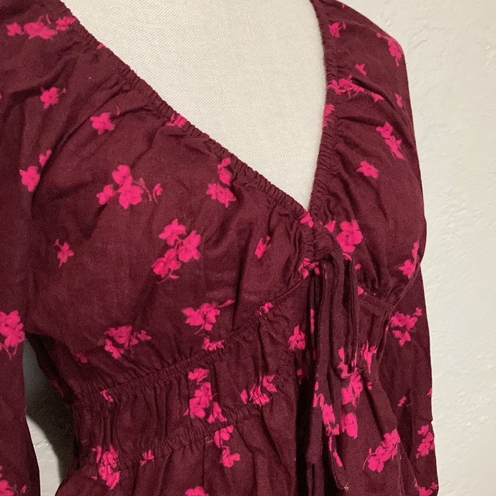 Boho Blouse Peasant Top Small